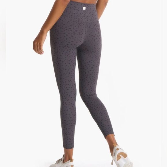 VUORI Leggings Gray Elm Dot Studio Seamless Moisture Wicking Gym - Picture 3 of 9